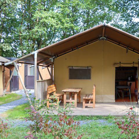 Canvas and wooden tent 7 persons - Safari tent