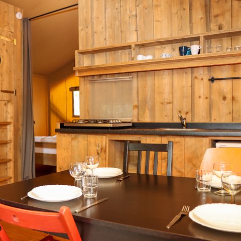 CANVAS AND WOOD TENT 7 people - Safari tent