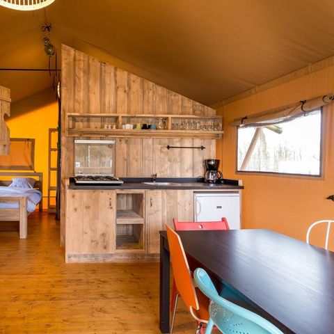 Canvas and wooden tent 7 persons - Safari tent