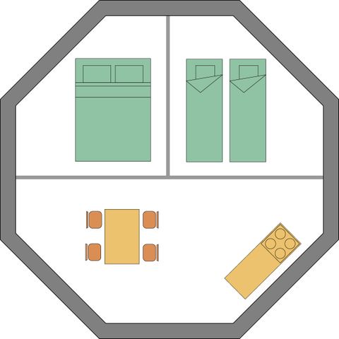 TENT 4 people - Tipi tent