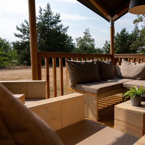 Canvas and wooden tent 7 persons - Glamping tent