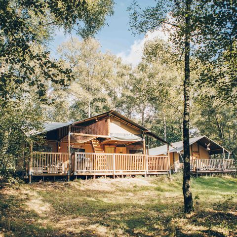 Canvas and wooden tent 7 persons - Glamping tent
