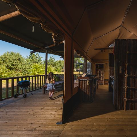 Canvas and wooden tent 5 persons - Glamping tent