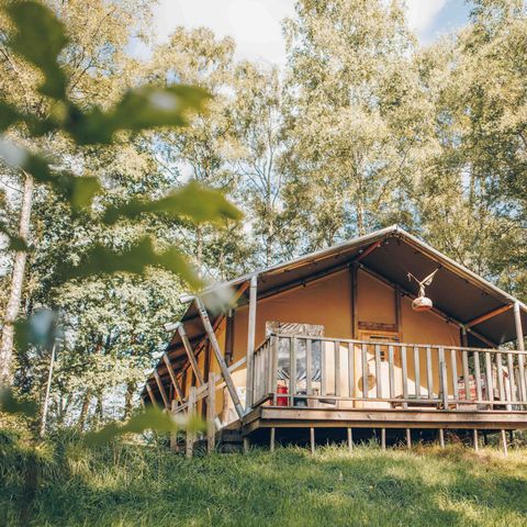 Canvas and wooden tent 5 persons - Glamping tent