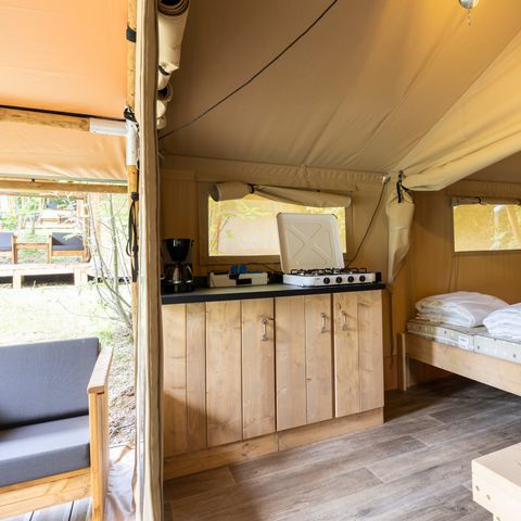 Canvas and wooden tent 4 persons - Comet