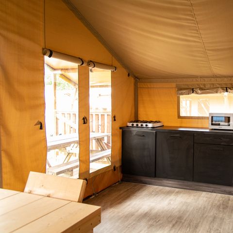 Canvas and wooden tent 5 persons - Safari tent
