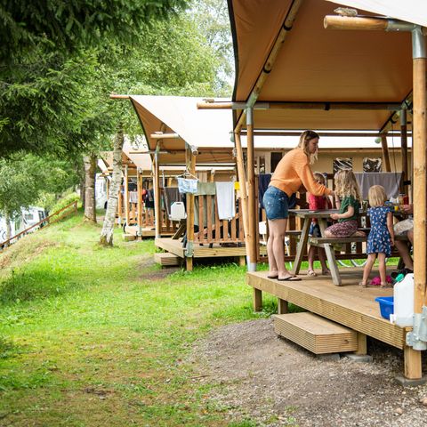 Canvas and wooden tent 5 persons - Safari tent