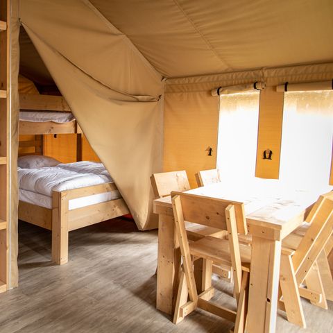 Canvas and wooden tent 5 persons - Safari tent