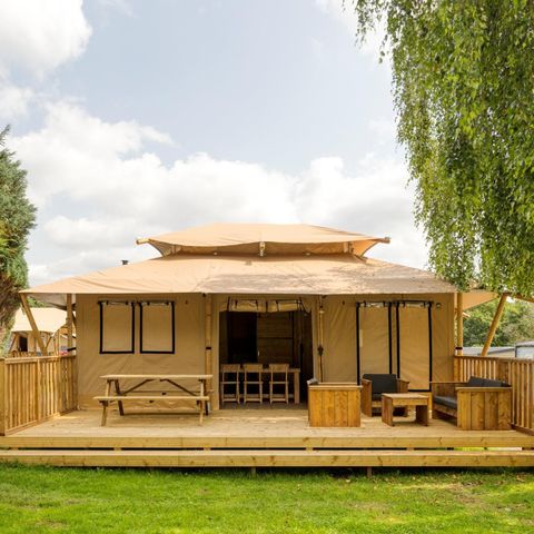 Canvas and wooden tent 5 persons - Stardust 40