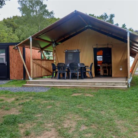 CANVAS AND WOOD TENT 8 people - Campsite Liefrange - Safari tent
