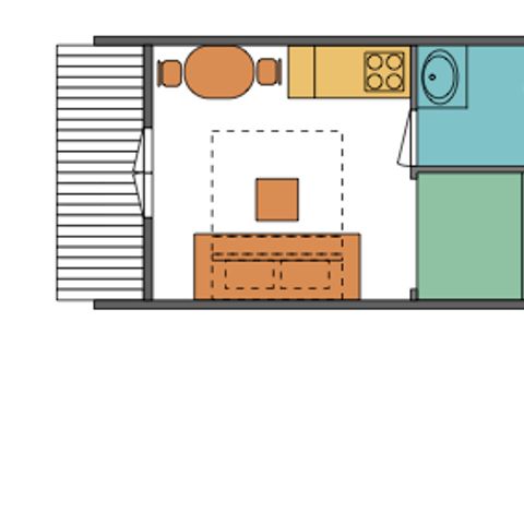 Accommodation 3 persons - Log cabin XL Pod