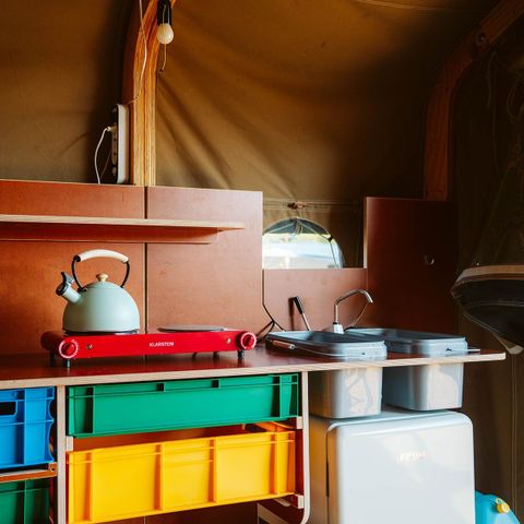 Canvas and wooden tent 4 persons - Wrap around tent