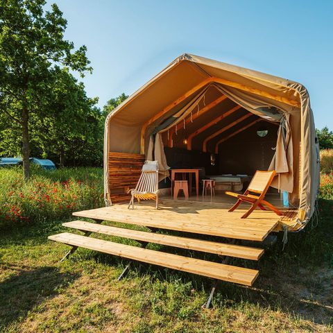 Canvas and wooden tent 4 persons - Wrap around tent
