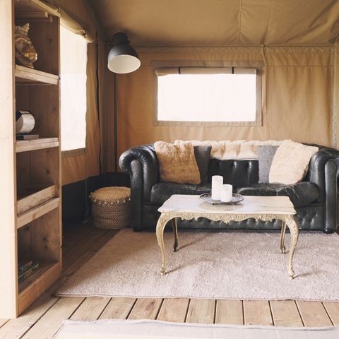 Canvas and wooden tent 4 persons