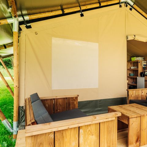 Canvas and wooden tent 6 persons
