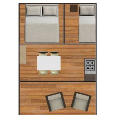 CANVAS AND WOOD TENT 4 people