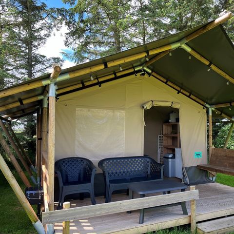 Canvas and wooden tent 4 persons