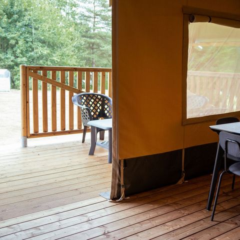 Canvas and wooden tent 6 persons