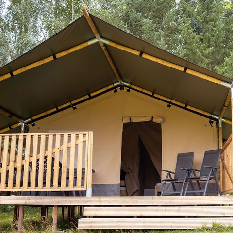 Canvas and wooden tent 6 persons