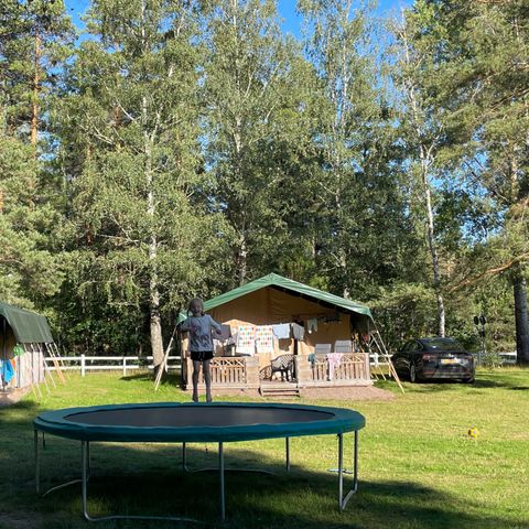 CANVAS AND WOOD TENT 6 people - incl. private sanitary facilities