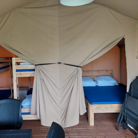 Canvas and wooden tent 6 persons