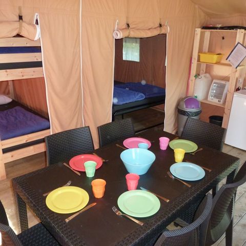 Canvas and wooden tent 6 persons - Field