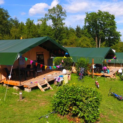 Canvas and wooden tent 6 persons - Field