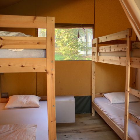 Canvas and wooden tent 6 persons - Forest
