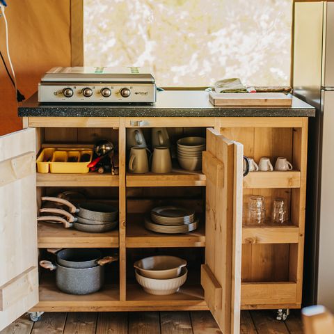 CANVAS AND WOOD TENT 6 people - (GARDEN)