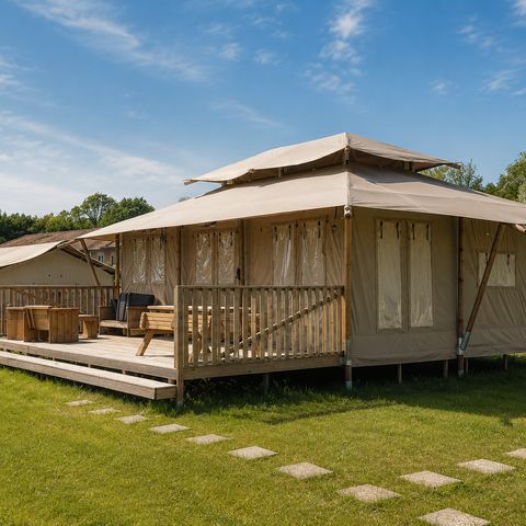 Canvas and wooden tent 5 persons - Stardust 40 - 5 people