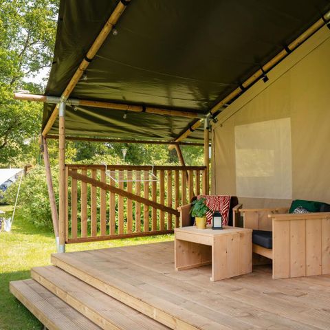 Canvas and wooden tent 6 persons - Safari tents without sanitary facilities 6 people