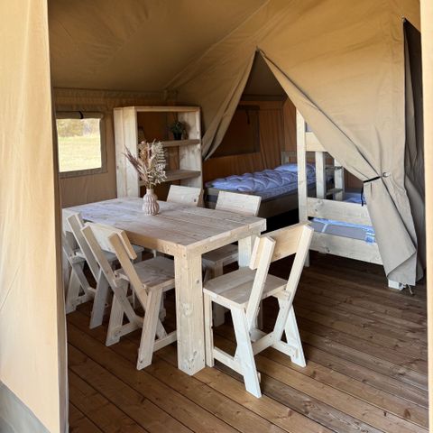 Canvas and wooden tent 5 persons