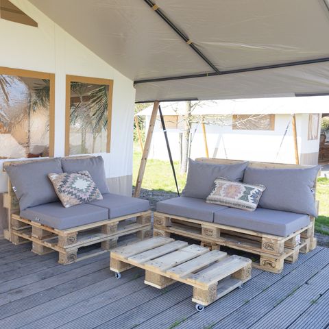 Canvas and wooden tent 4 persons - Cast Away deluxe