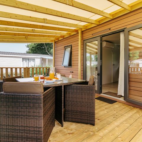 MOBILE HOME 6 people - Mobile-home | Premium | 3 Bedrooms | 6 Pers. | Raised terrace | 2 bathrooms | Air-con.