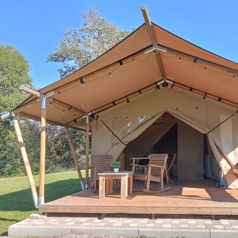 Canvas and wooden tent 2 persons