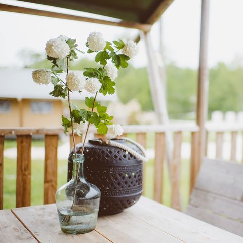CANVAS AND WOOD TENT 6 people - including sanitary facilities