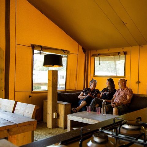 Canvas and wooden tent 6 persons - Glamping tent