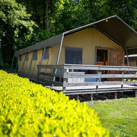 Canvas and wooden tent 6 persons - Glamping tent