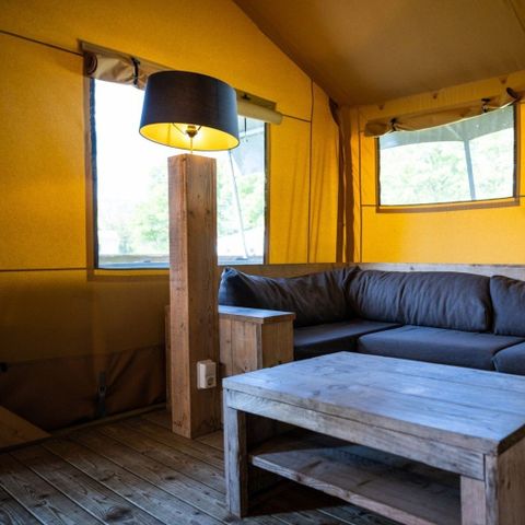 Canvas and wooden tent 6 persons - Glamping tent