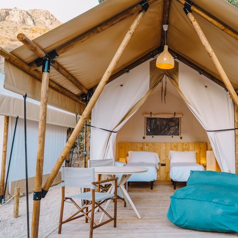 CANVAS AND WOOD TENT 2 people - SAFARI ARENA 2