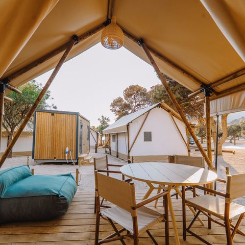 CANVAS AND WOOD TENT 5 people - SAFARI ARENA 5