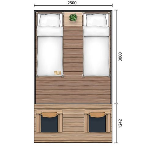 CANVAS AND WOOD TENT 2 people - Safari Tent I 2 pax