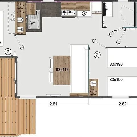 MOBILE HOME 4 people - 2 bedroom mobile home - Lescar MH B030