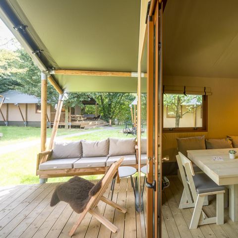 Canvas and wooden tent 5 persons - Family Glamping Tent