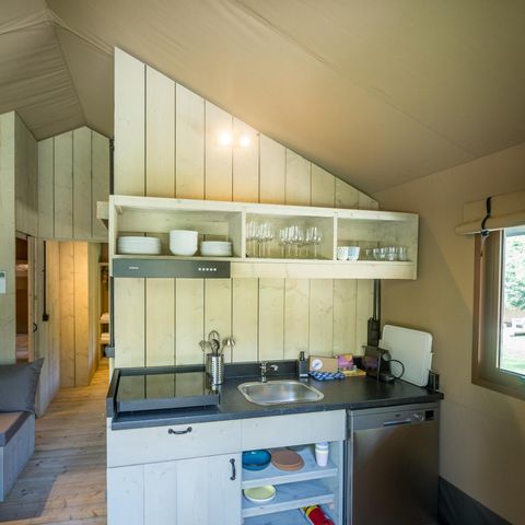 Canvas and wooden tent 5 persons - Family Glamping Tent