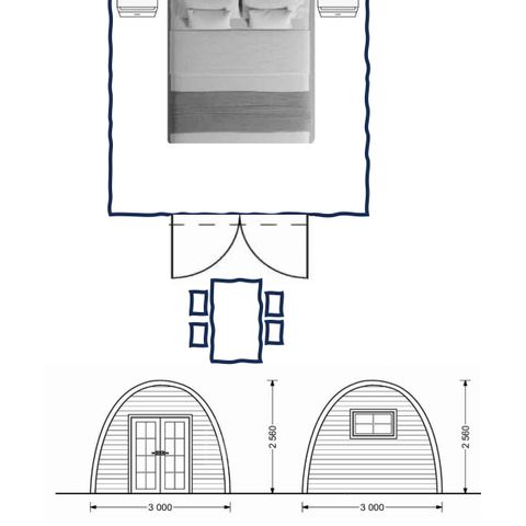 UNUSUAL ACCOMMODATION 2 people - Unusual POD ( 1 or 2 people )