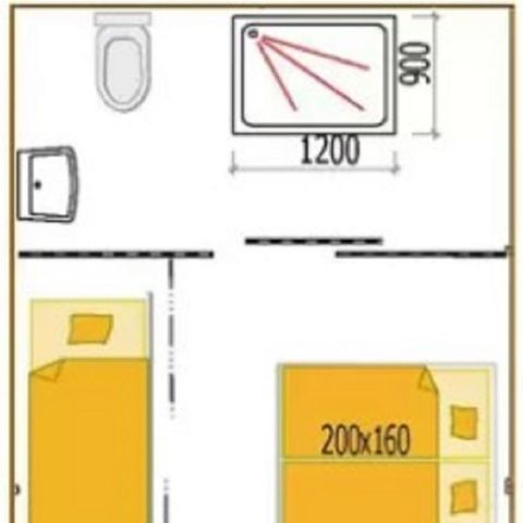 Tent 3 persons - Tent Lodge Chêne PMR 1ch 3 pers