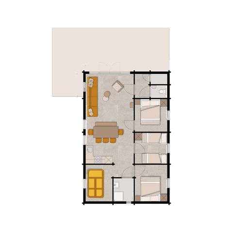 LODGE 6 people - Woezel & Pip - With playroom