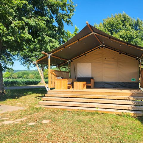 Canvas and wooden tent 6 persons