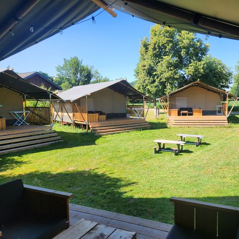 Canvas and wooden tent 6 persons